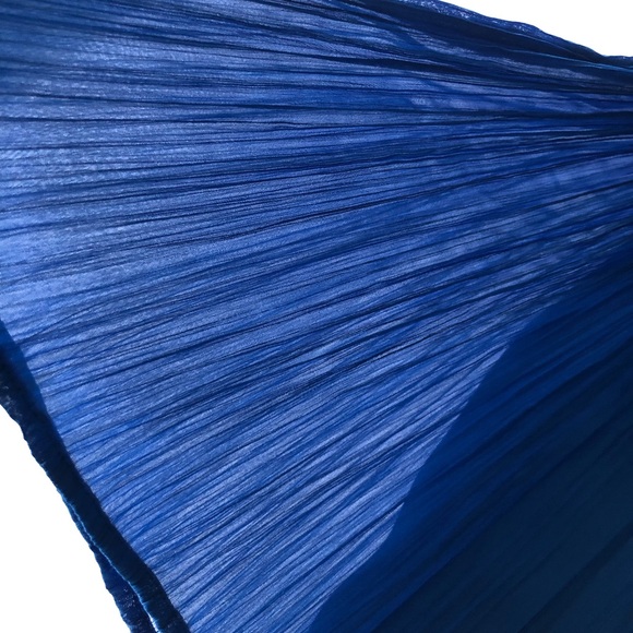 NWOT BB Dakota Chiffon Evening Cocktail Dress Royal Blue never worn size 6 - Picture 2 of 16